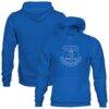 Everton 1863FC Youth Mono Badge Fleece Pullover Hoodie - Blue - Front View