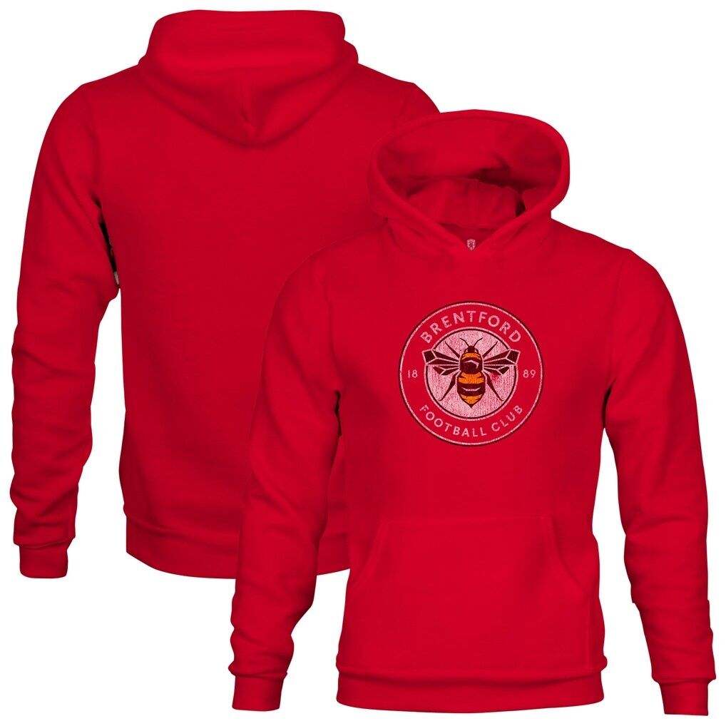 Brentford FC 1863FC Youth Color Badge Fleece Pullover Hoodie
