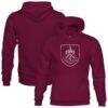 Burnley 1863FC Youth Mono Badge Fleece Pullover Hoodie - - Front View