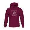 Burnley 1863FC Youth Mono Badge Fleece Pullover Hoodie - - Side View