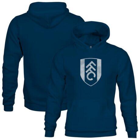 Fulham 1863FC Youth Mono Badge Fleece Pullover Hoodie - Navy - Front View