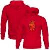 RCD Mallorca 1863FC Youth Color Badge Fleece Pullover Hoodie - Red - Front View
