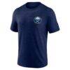 Buffalo Sabres Earnest Will Tri-Blend T-Shirt - Navy - Back View
