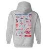 Atletico de Madrid Vive La Fete Women's Impressions Artwork Pullover Hoodie - Gray - Detail View