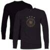 Germany National Team 1863FC Mono Badge Long Sleeve T-Shirt - Black - Front View