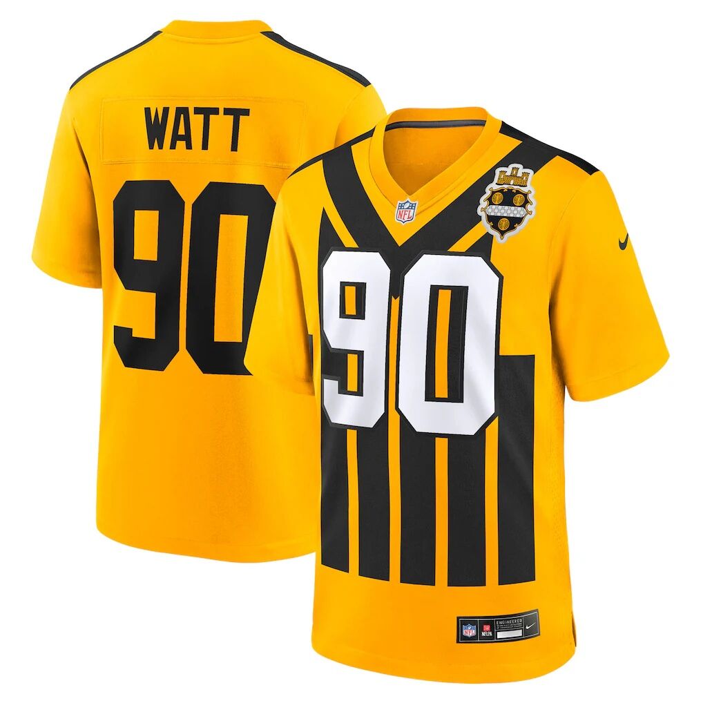 T.J. Watt Pittsburgh Steelers Nike Youth Alternate 1933 Throwback Game Jersey