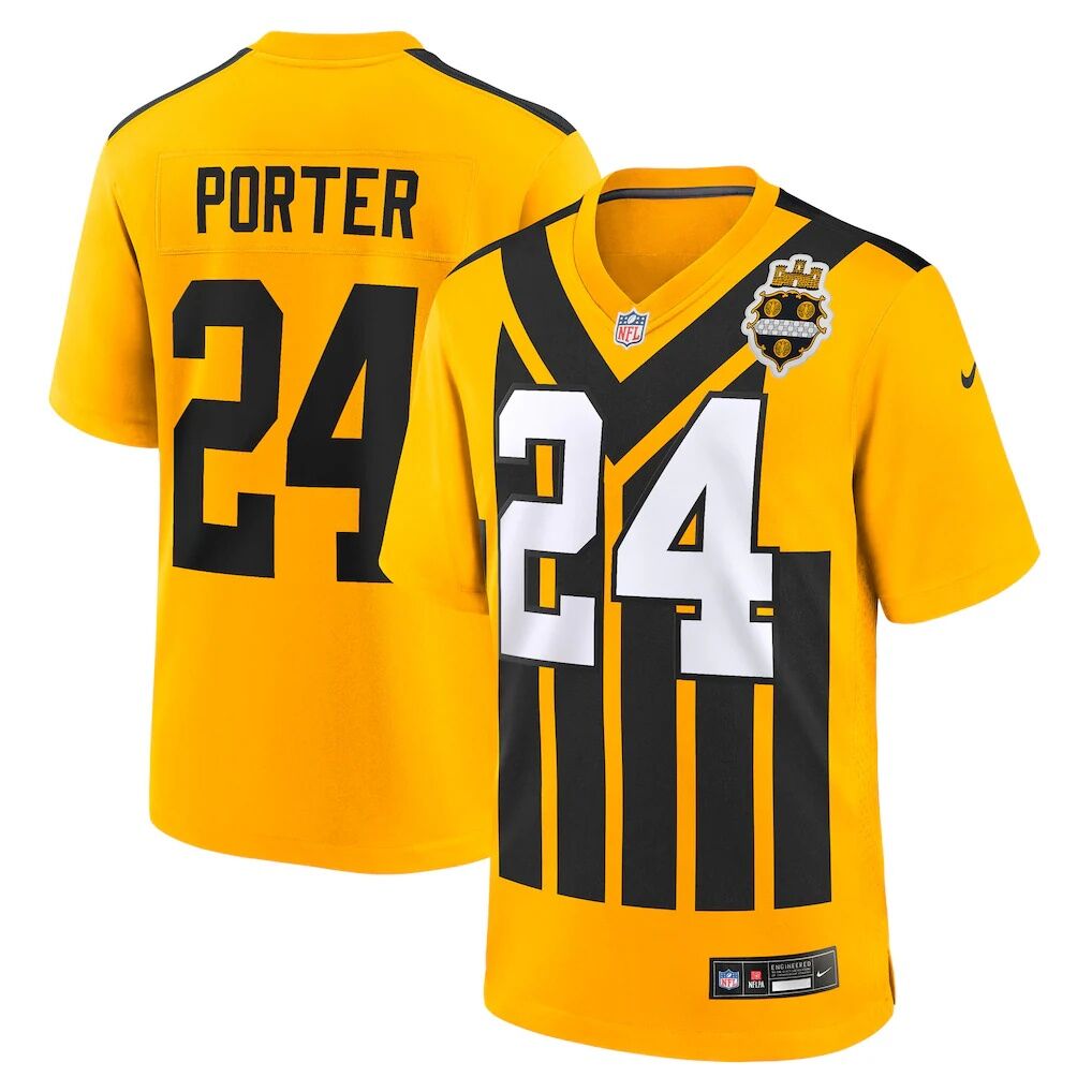 Joey Porter Jr. Pittsburgh Steelers Nike Youth Alternate 1933 Throwback Game Jersey