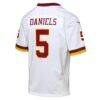 Jayden Daniels Washington Commanders Nike Youth Game Super Bowl Era Jersey - White - Detail View