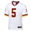 Jayden Daniels Washington Commanders Nike Youth Game Super Bowl Era Jersey - White - Side View