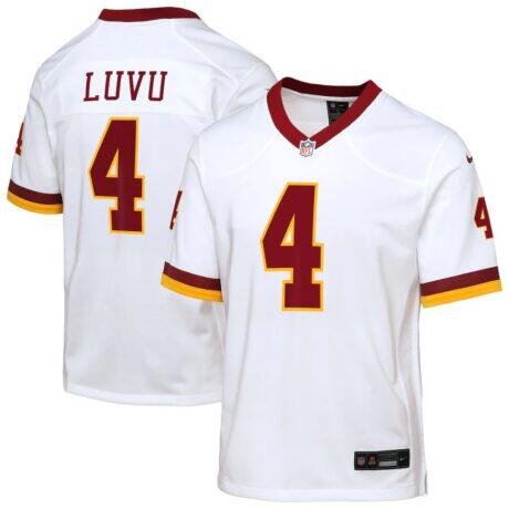 Frankie Luvu Washington Commanders Nike Youth Game Super Bowl Era Jersey - White - Front View
