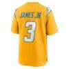 Derwin James Jr. Los Angeles Chargers Nike Youth Alternate Charger Power Game Player Jersey - Gold - Detail View