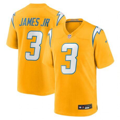 Derwin James Jr. Los Angeles Chargers Nike Youth Alternate Charger Power Game Player Jersey - Gold - Front View