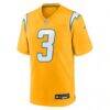 Derwin James Jr. Los Angeles Chargers Nike Youth Alternate Charger Power Game Player Jersey - Gold - Side View