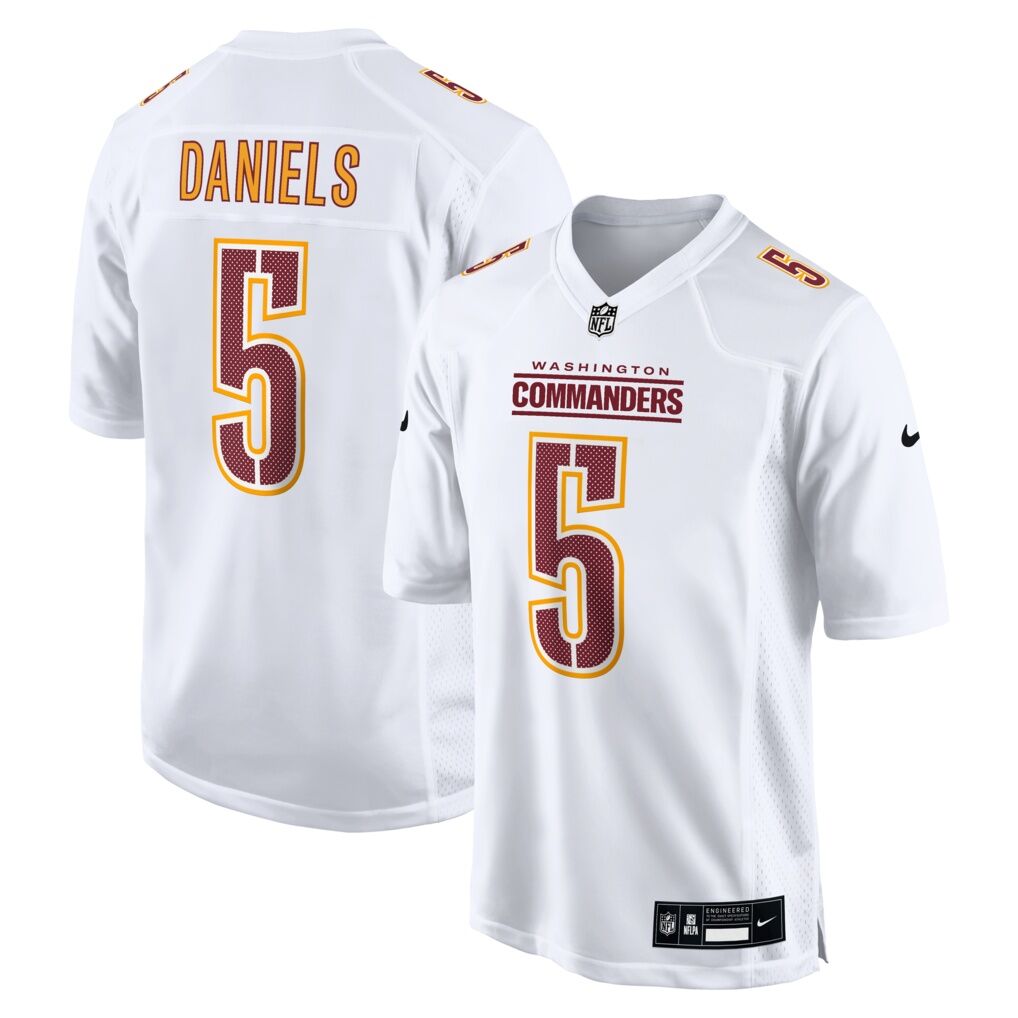 Jayden Daniels Washington Commanders Nike Fashion Jersey - Tundra White