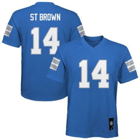 Amon-Ra St. Brown Detroit Lions Outerstuff Preschool Replica Player Jersey - Blue - Front View