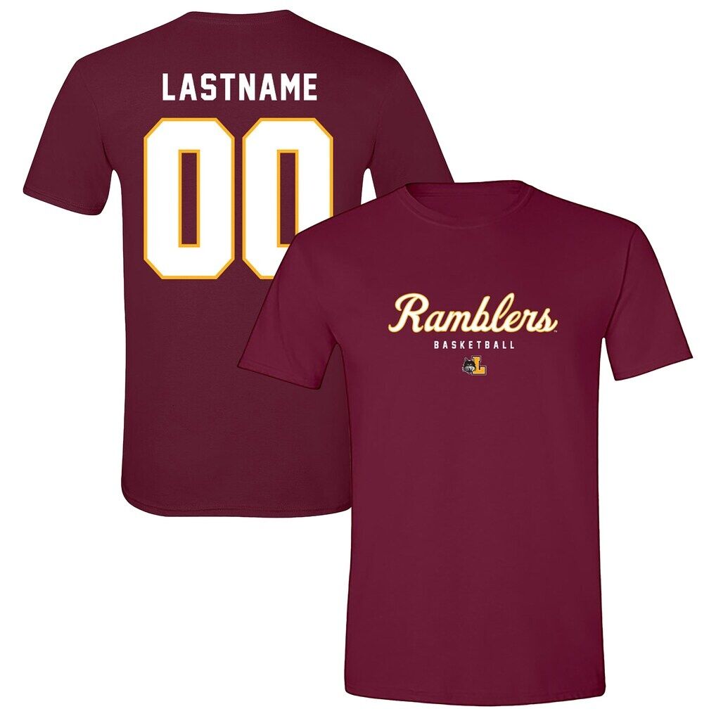 Loyola Chicago Ramblers Unisex Collegiate Men's Basketball NIL Pick-A-Player T-Shirt - Maroon