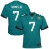 Brian Thomas Jr. Jacksonville Jaguars Nike Youth Team Game Jersey - Teal - Front View