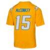 Ladd McConkey Los Angeles Chargers Nike Youth Alternate Charger Power Game Player Jersey - Gold - Detail View