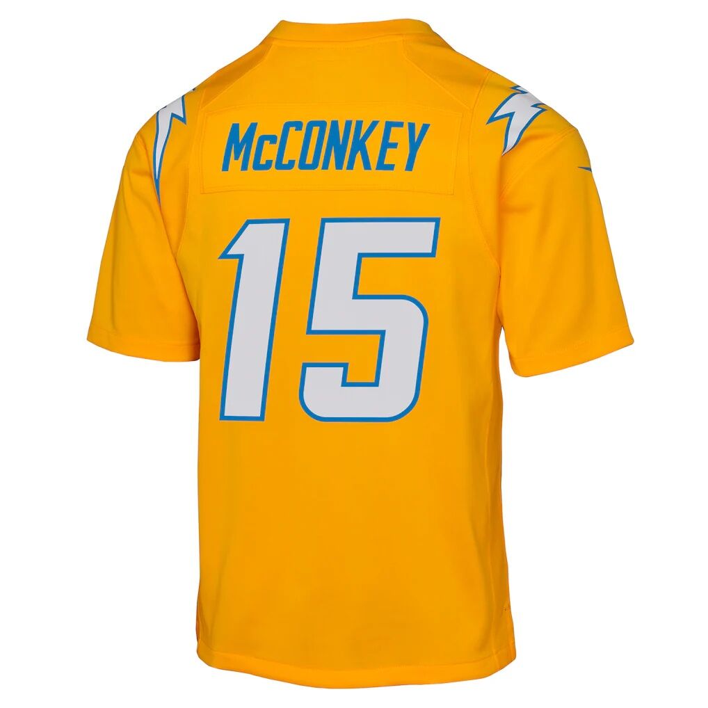 Ladd McConkey Los Angeles Chargers Nike Youth Alternate Charger Power Game Player Jersey