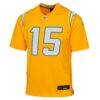Ladd McConkey Los Angeles Chargers Nike Youth Alternate Charger Power Game Player Jersey - Gold - Side View