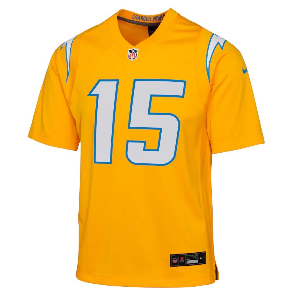 Ladd McConkey Los Angeles Chargers Nike Youth Alternate Charger Power Game Player Jersey