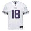 Justin Jefferson Minnesota Vikings Nike Preschool Alternate Player Game Jersey - White - Side View