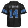 Amon-Ra St. Brown Detroit Lions Nike Preschool Alternate Player Game Jersey - Black - Detail View