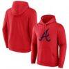 Atlanta Braves Official Logo Pullover Hoodie - Red - Front View