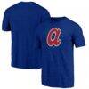 Atlanta Braves Cooperstown Official Logo Tri-Blend T-Shirt - - Front View
