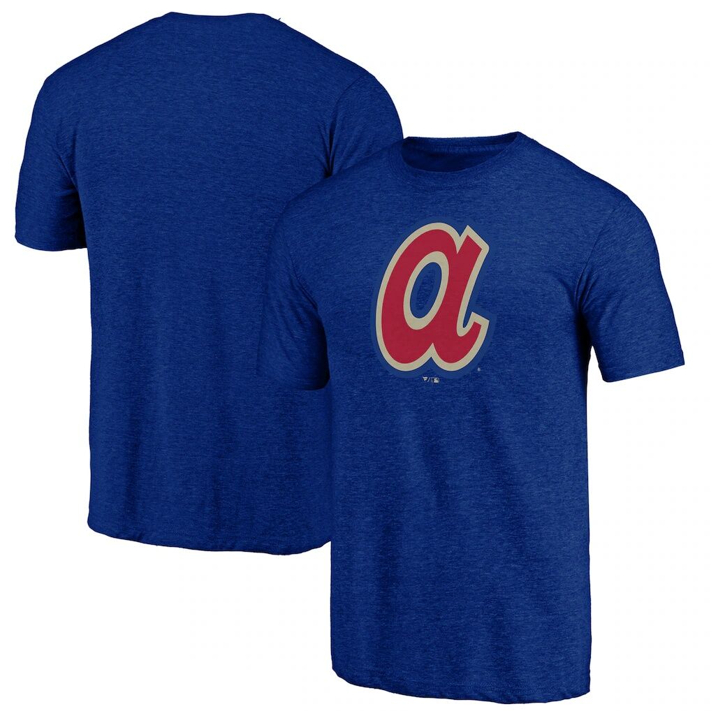Atlanta Braves Cooperstown Official Logo Tri-Blend T-Shirt – Royal