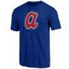 Atlanta Braves Cooperstown Official Logo Tri-Blend T-Shirt - - Side View