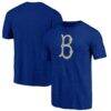 Los Angeles Dodgers Cooperstown Official Logo Tri-Blend T-Shirt - - Front View
