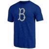 Los Angeles Dodgers Cooperstown Official Logo Tri-Blend T-Shirt - - Side View