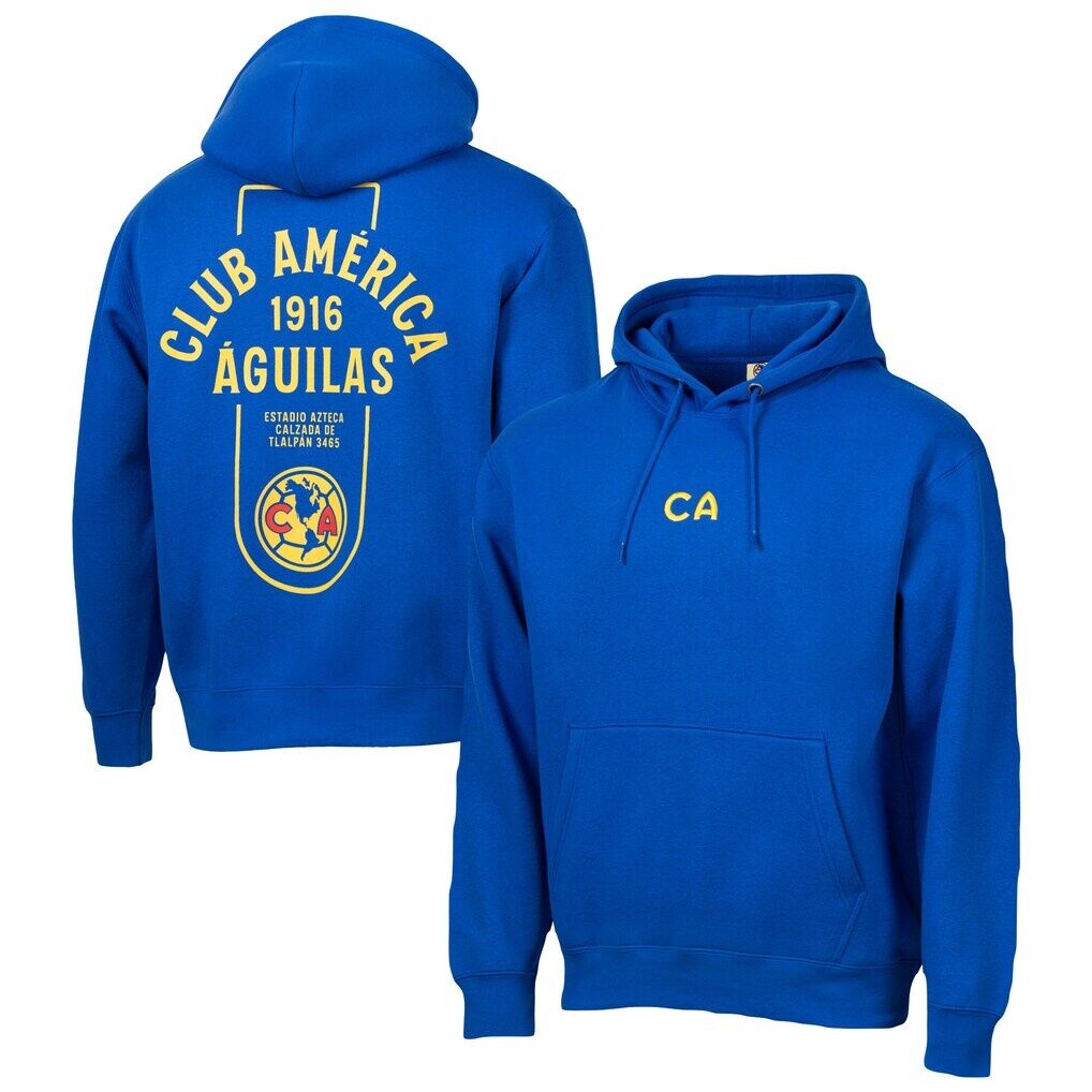 Club America Sport Design Sweden Streetwear Relaxed Pullover Hoodie - Royal