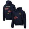 Club America Sport Design Sweden Overtime Oversized Raglan Hoodie - Navy - Front View