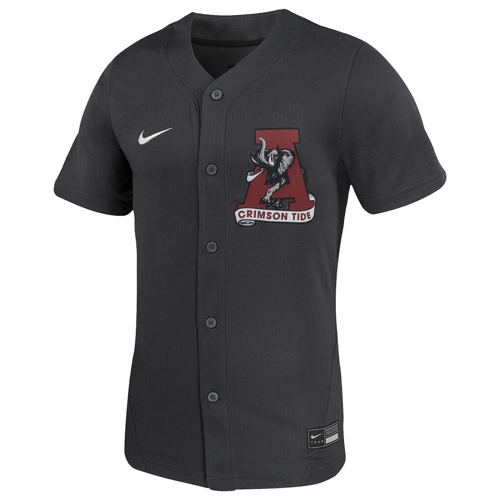 Alabama Crimson Tide Nike Unisex Replica Softball Jersey - Anthracite