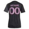 Inter Miami CF adidas Women's 2025 The Fortitude Kit Replica Custom Jersey - Black - Detail View