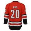 Sebastian Aho Carolina Hurricanes Outerstuff Youth Alternate Replica Jersey - Red - Detail View