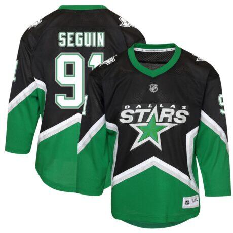 Tyler Seguin Dallas Stars Outerstuff Youth Alternate Replica Jersey - Black - Front View