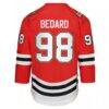Connor Bedard Chicago Blackhawks Anniversary Centennial Replica Player Jersey Youth Anniversary Centennial Replica Player Jersey - Red - Detail View