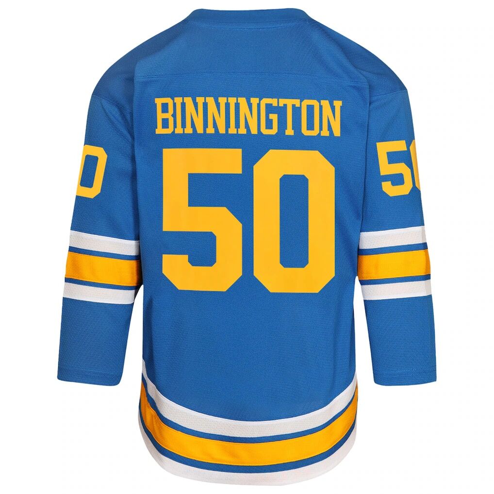 Jordan Binnington St. Louis Blues Outerstuff Youth Home Replica Player Jersey