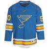 Jordan Binnington St. Louis Blues Outerstuff Youth Home Replica Player Jersey - Blue - Side View