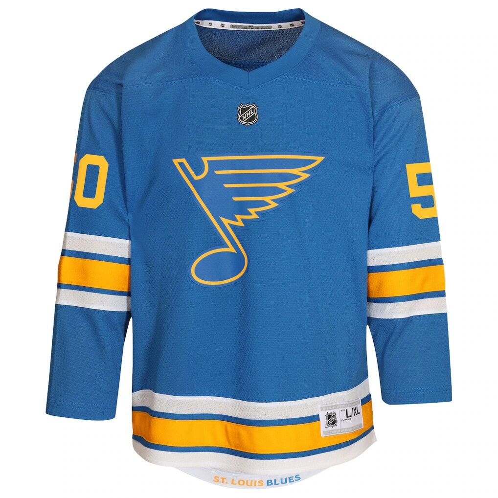Jordan Binnington St. Louis Blues Outerstuff Youth Home Replica Player Jersey