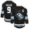 Clayton Keller Utah Mammoth Youth Home Replica Player Jersey - Black - Front View