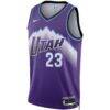 Lauri Markkanen Utah Jazz Nike Unisex Swingman Jersey - Purple - Side View