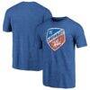 FC Cincinnati Distressed Vintage Primary Tri-Blend T-Shirt - Blue - Front View