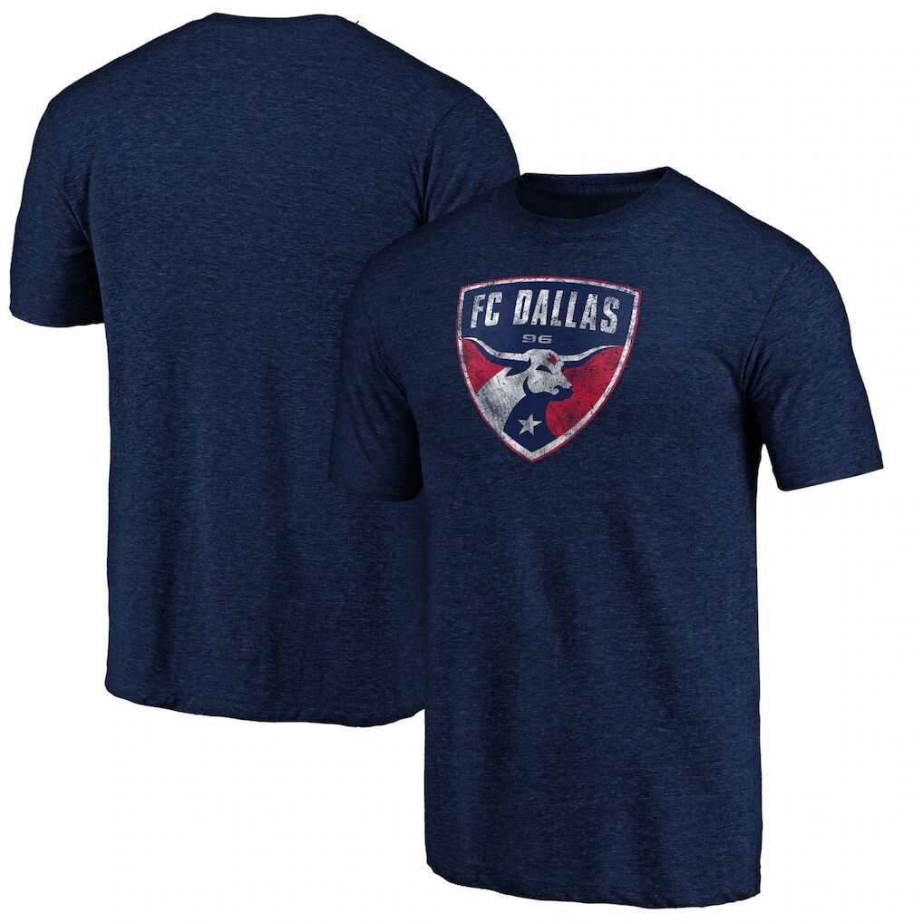 FC Dallas Distressed Vintage Primary Tri-Blend T-Shirt