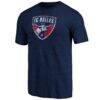 FC Dallas Distressed Vintage Primary Tri-Blend T-Shirt - Navy - Side View