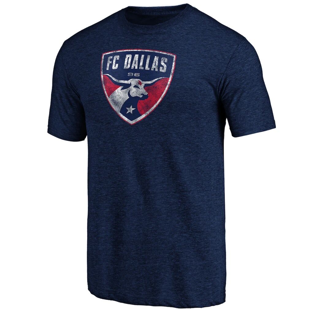 FC Dallas Distressed Vintage Primary Tri-Blend T-Shirt