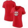 New York Red Bulls Women's Official Logo V-Neck T-Shirt - Red - Front View